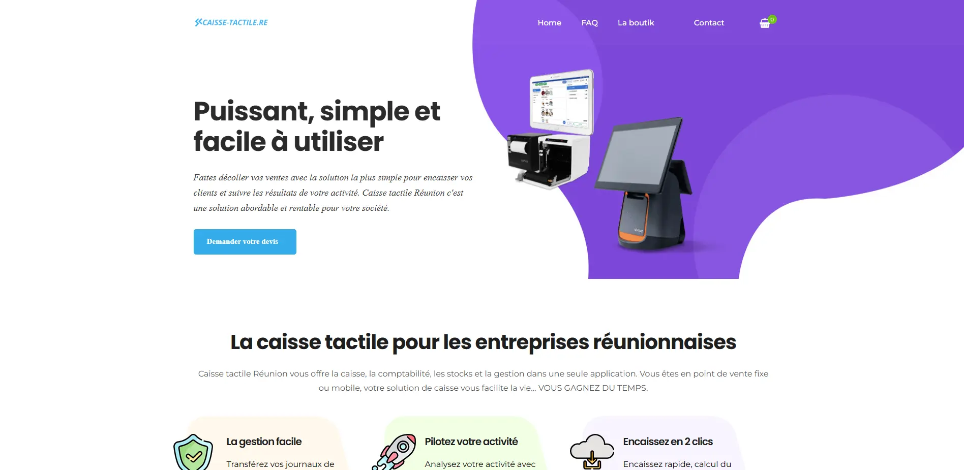 Caisse tactile